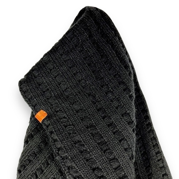 4 for $40 SALE! Bickley + Mitchell Fleece Cable Knit Unisex Scarf, Black, OS - Picture 3 of 9